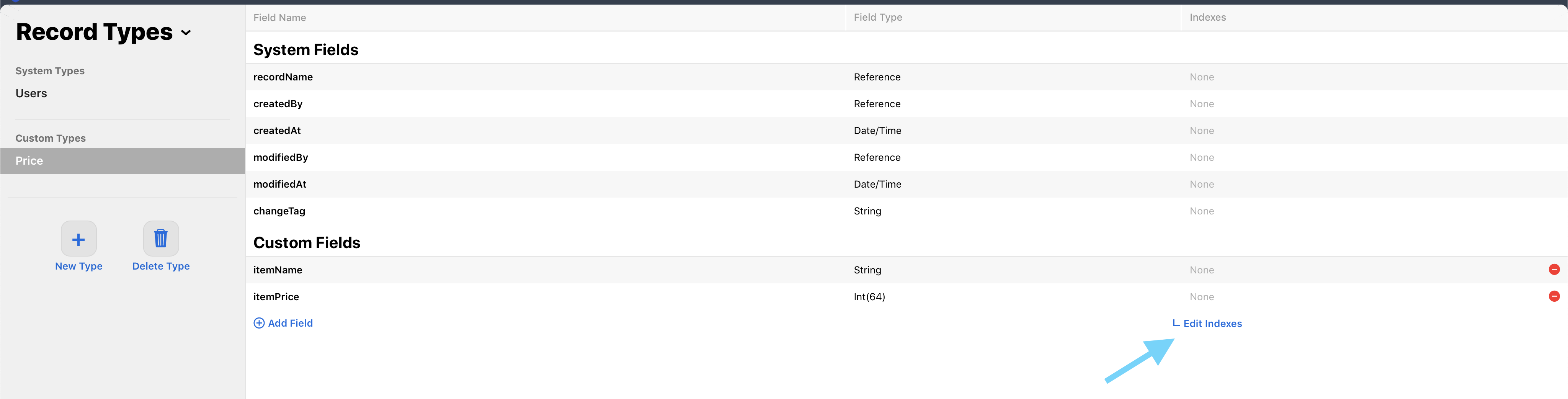 CloudKit Dashboard data view for public records