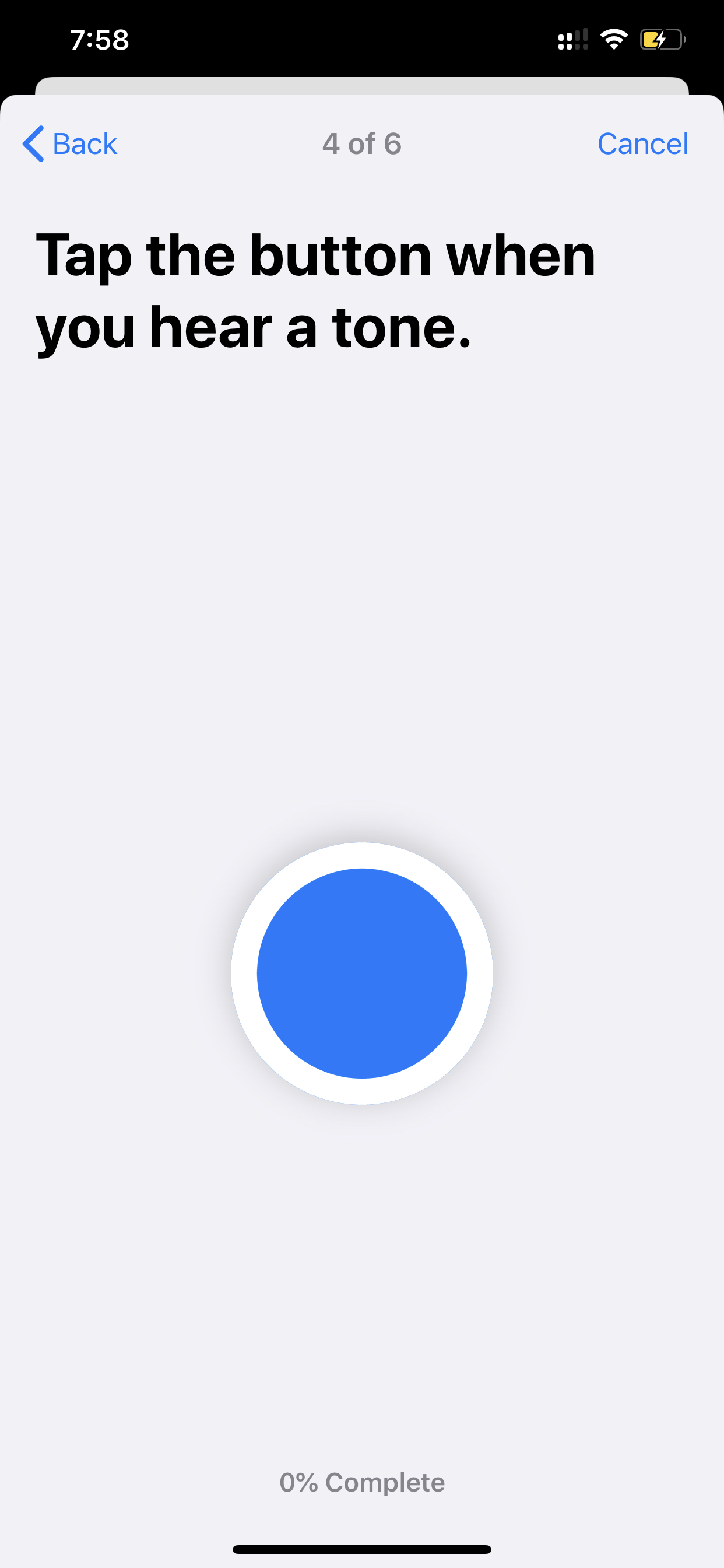 Tone audiometry task from ResearchKit