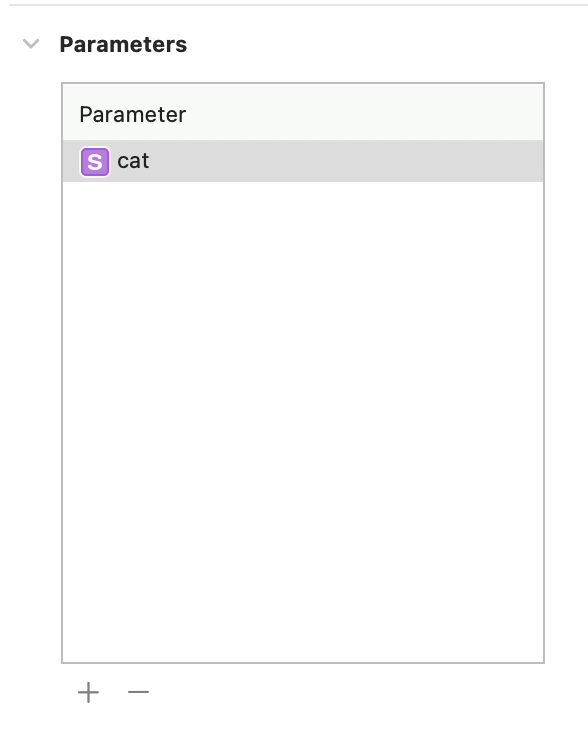 New cat parameter added to the widget intent definition