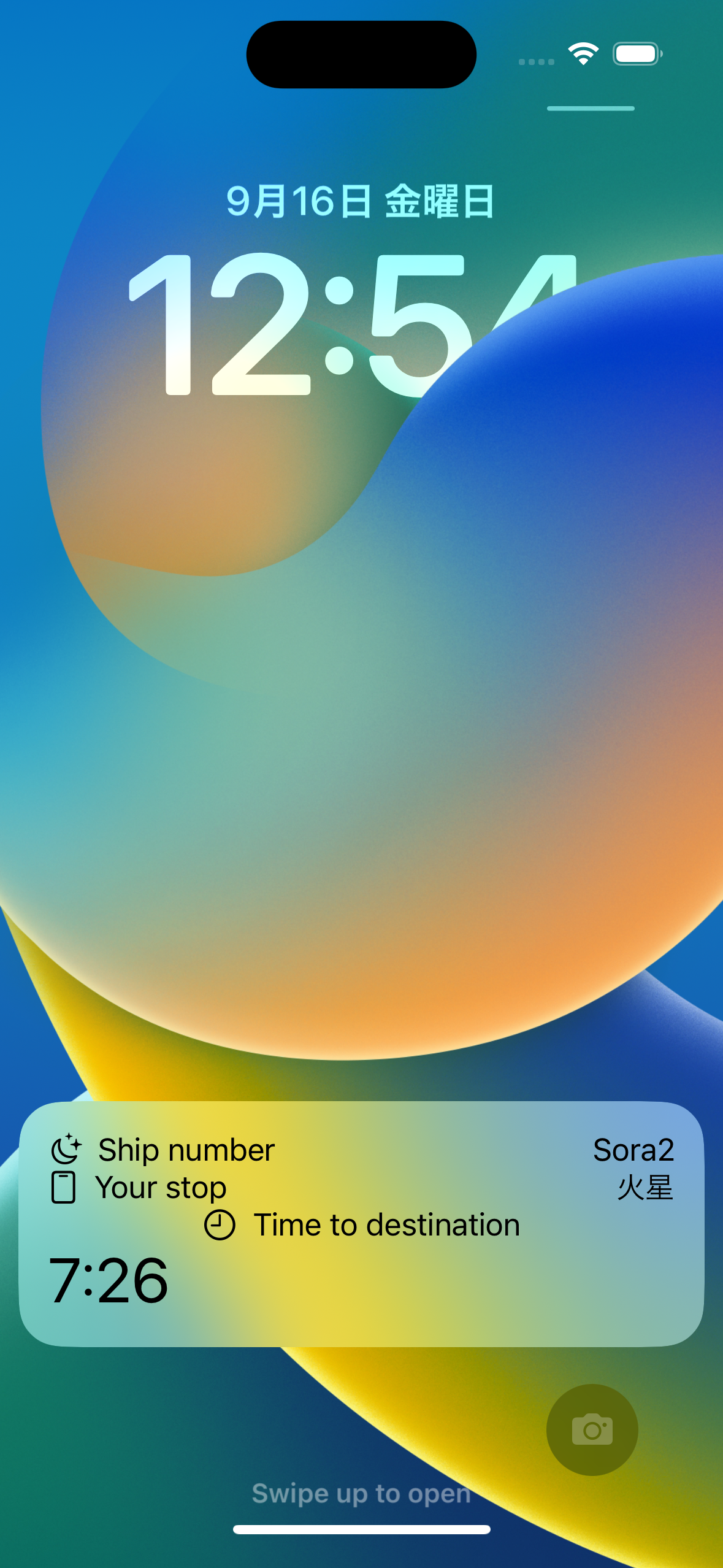 Lock screen Live Activity card