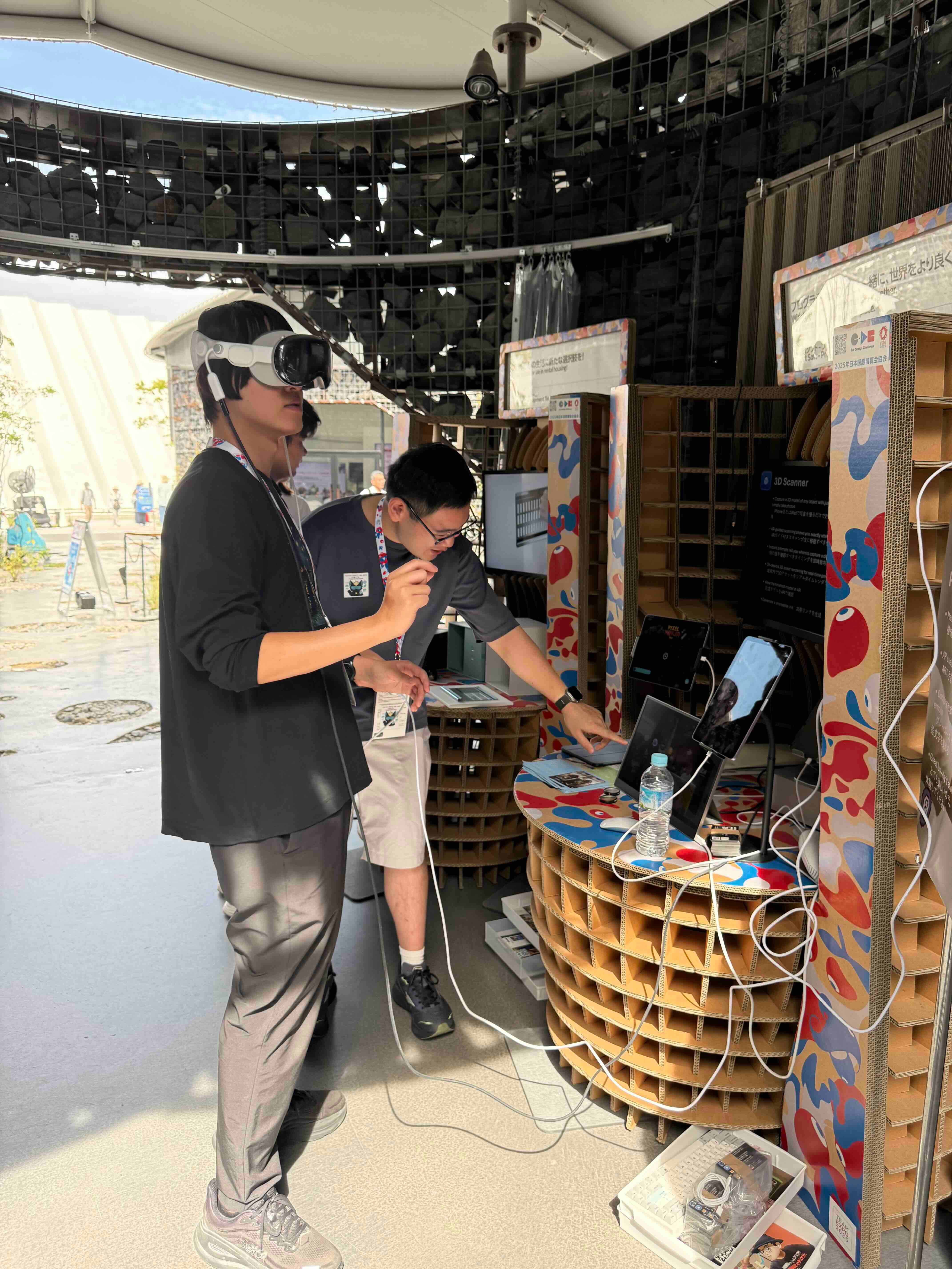 A live Apple Vision Pro demo at the Expo booth.