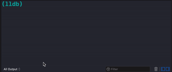 Using po to inspect a collection count in the debugger