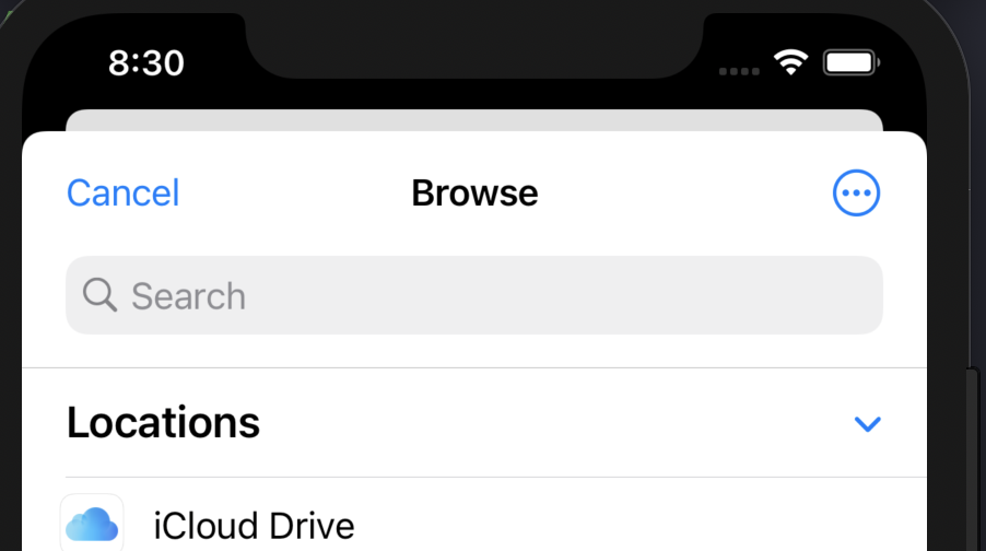 SwiftUI wrapper around a file browser