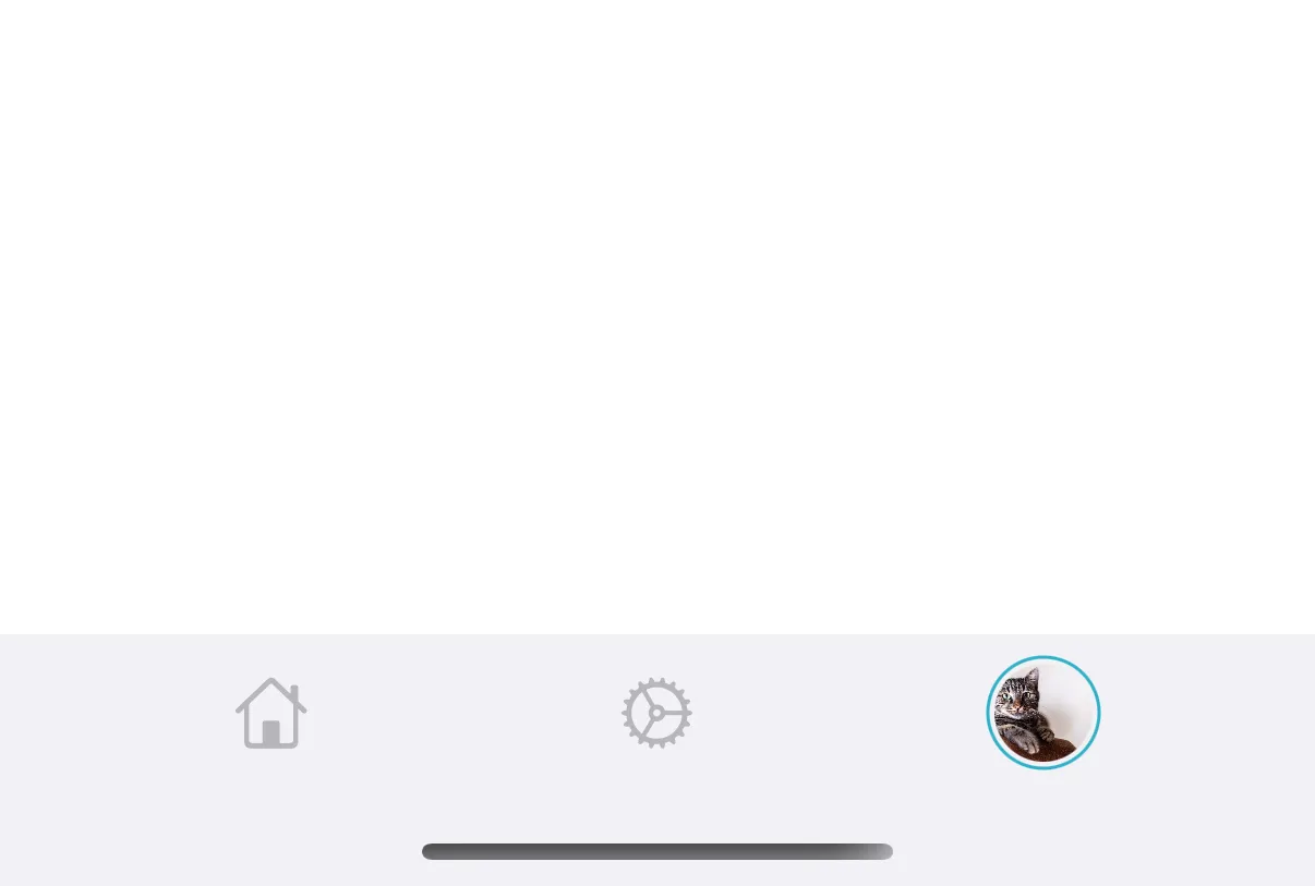 Animated demonstration of a SwiftUI app with a custom tab bar and swipeable sidebar