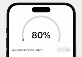 Animated semicircular progress ring built with SwiftUI