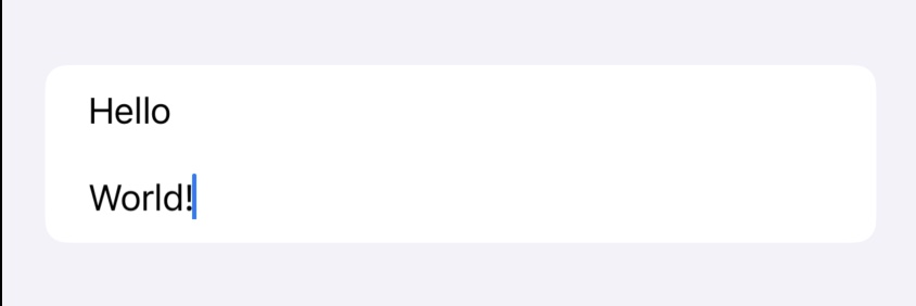 Multiline TextField example expanding vertically in SwiftUI