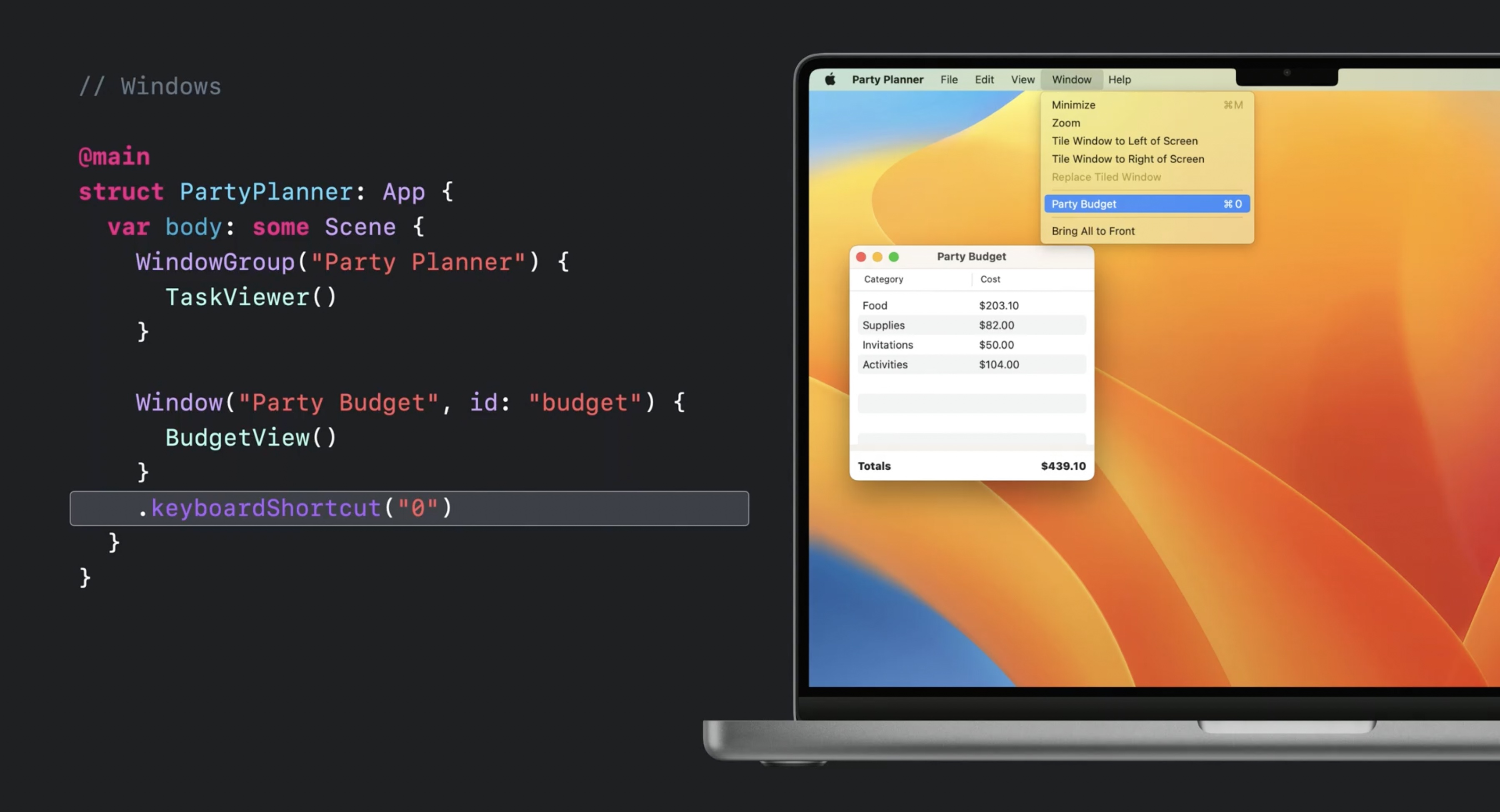 SwiftUI macOS example for opening an additional window