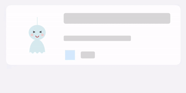 Animated demo of a SwiftUI weather view showing placeholder redaction while data loads