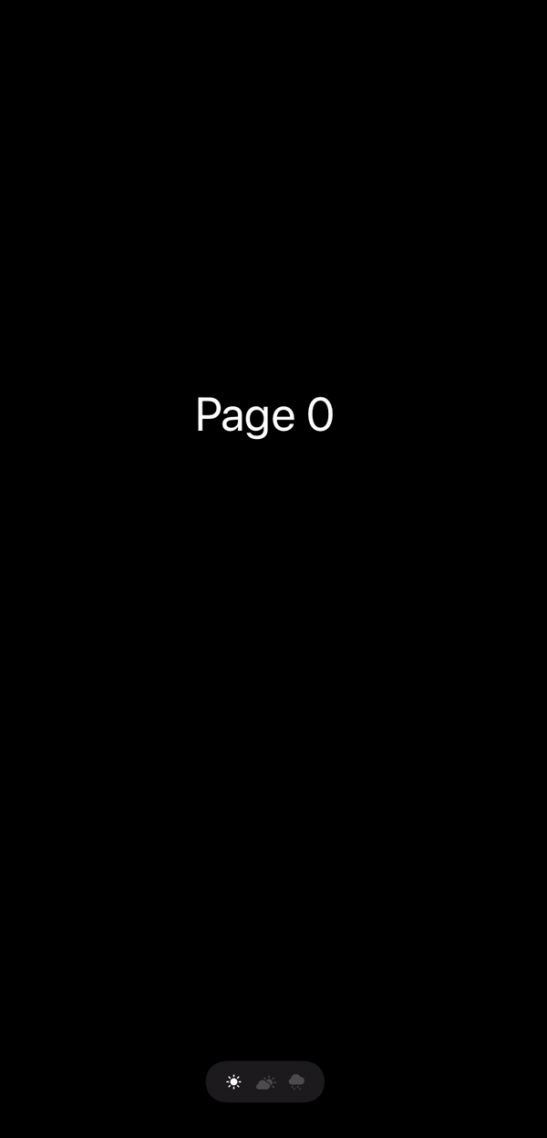 Animated demo of a paged UIScrollView controlled by UIPageControl