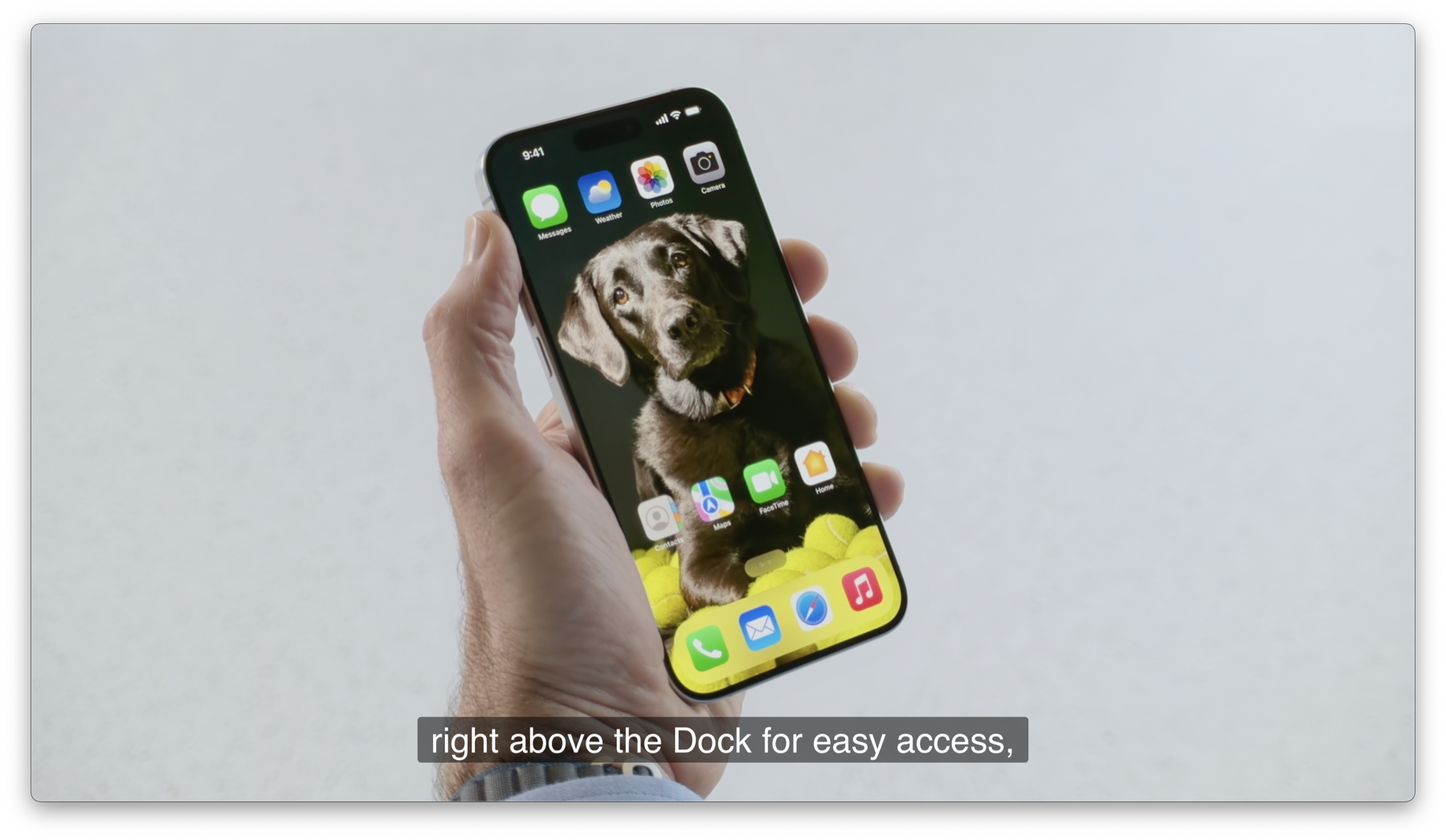iOS 18 Home Screen customization shown during the keynote